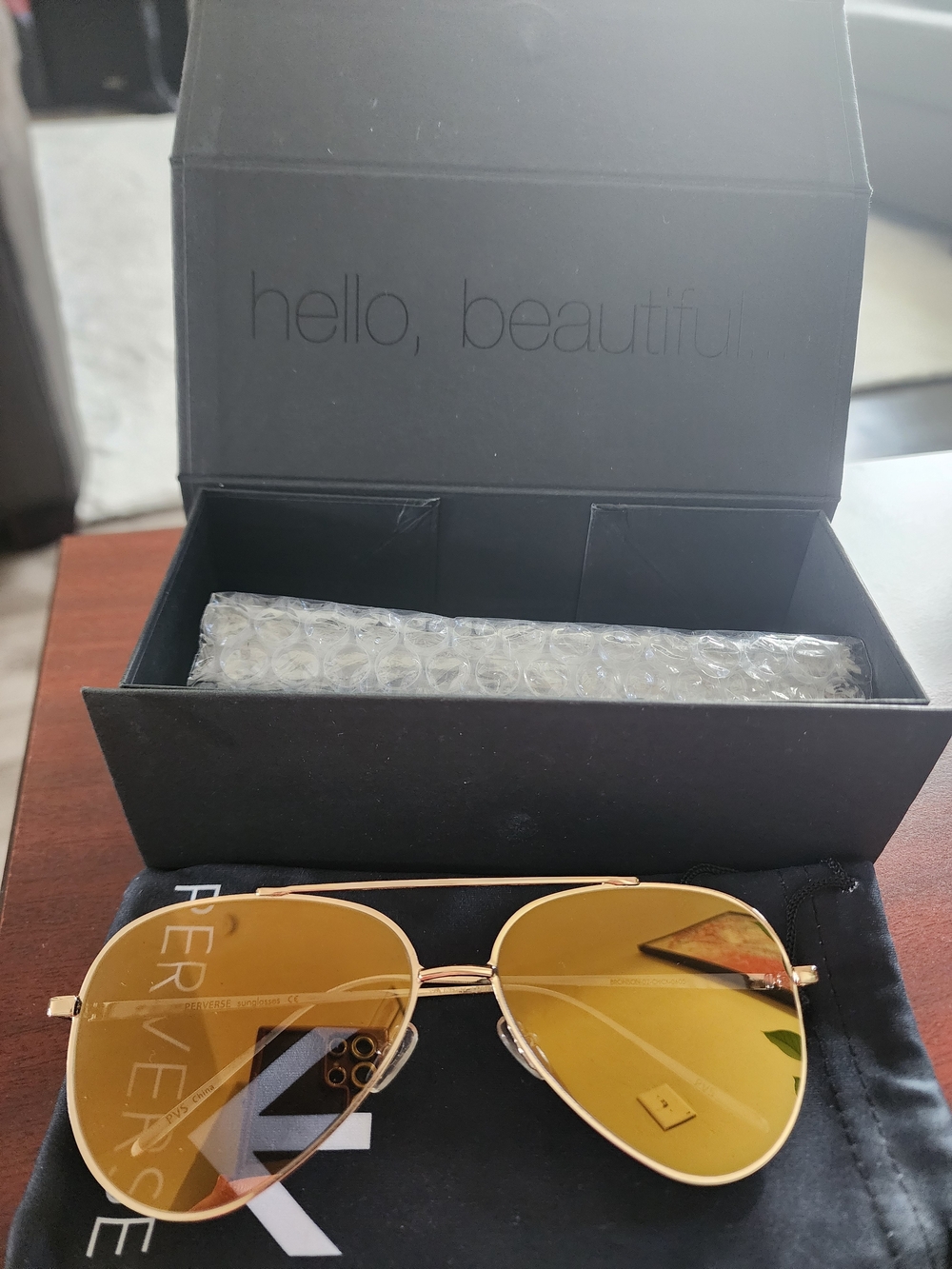 Perverse Bronson Gold Sunglasses